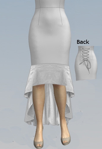 Lace up Fishtail Skirt