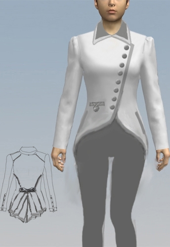 Victorian Inspired Side Button Coat