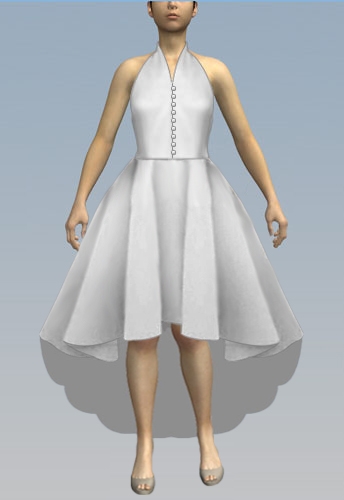 50s High-Low Dress