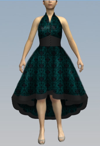 50s High-Low Dress