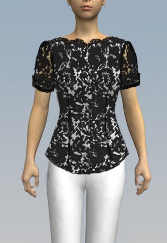 Scalloped lace top