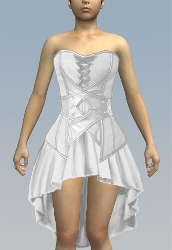 added corset feature on front of bust