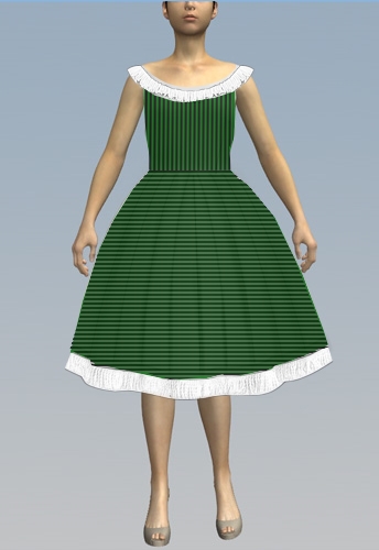 Green Stripe Dress