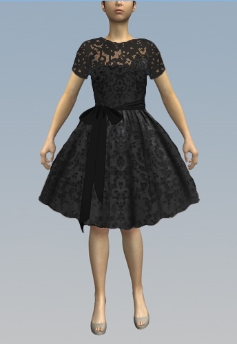 Retro 1950s  Lace Dress 