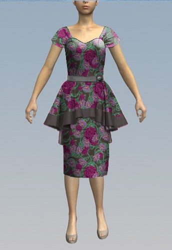 Wiggle Dress with Removable Peplum