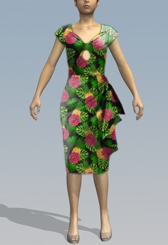 Tropical Tiki Bodycon Dress