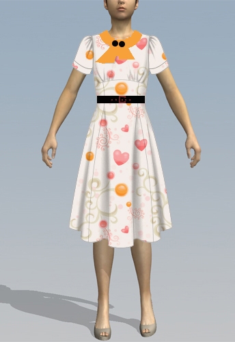 Retro Hearts Pattern PinUp Dress