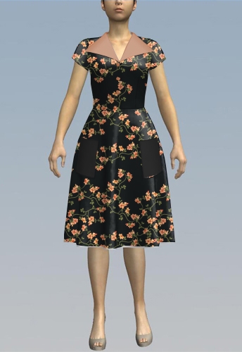 Floral/black