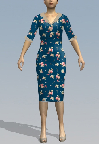 Floral/blue