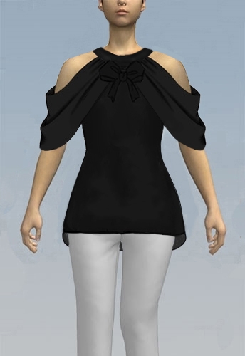 Bow neck top