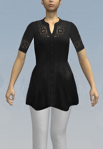 Shirt with lace 