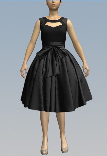 circle dress with bow