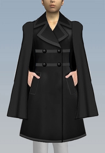 Jacket with cape sleeves