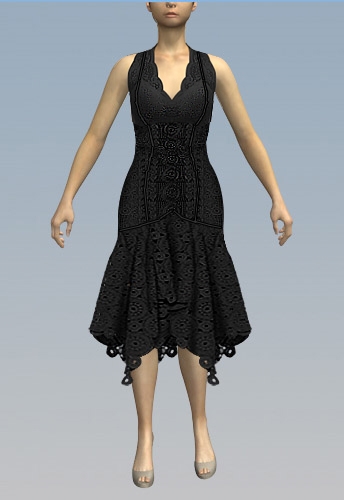 Halterneck lace dress