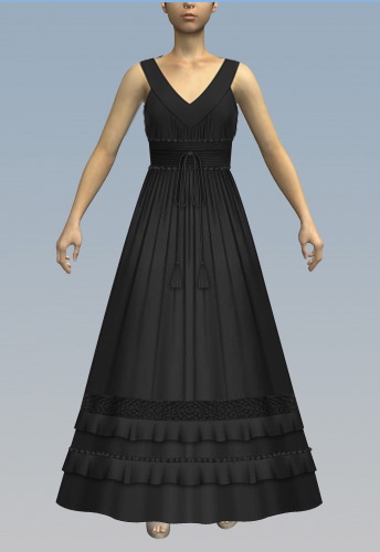 V-neck tie belt boho maxi dress