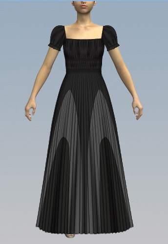 Peasant pleated contrast maxi dress 2