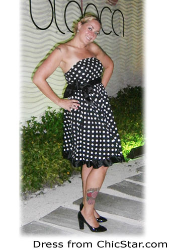 Bowknot Polka-dot Dress