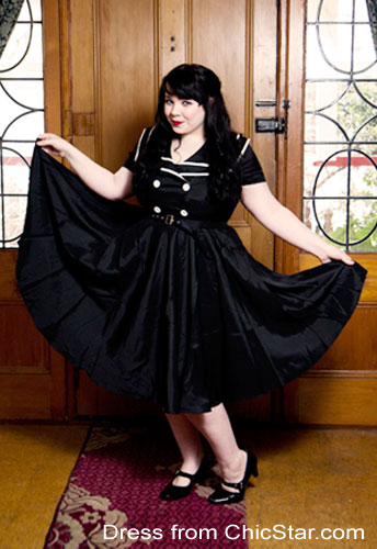 Vintage Sailor Flared Dress