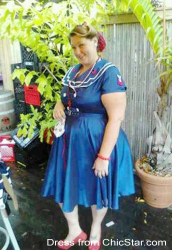 Vintage Sailor Flared Dress
