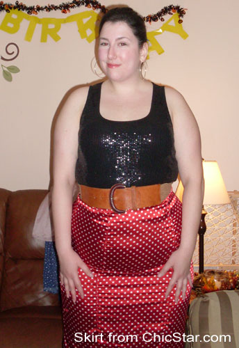 Sexy Polka Dot High-Waist Pencil Skirt