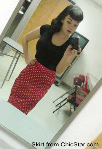 Sexy Polka Dot High-Waist Pencil Skirt