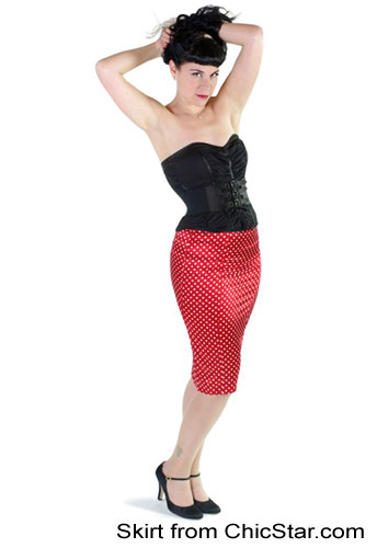 Sexy Polka Dot High-Waist Pencil Skirt