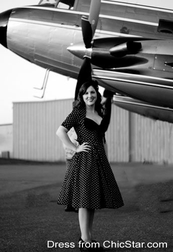 Retro Polka-Dot Swing Dress