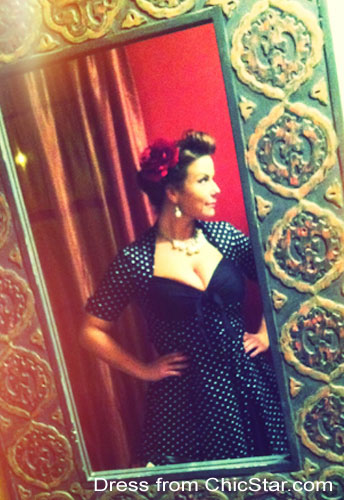 Retro Polka-Dot Swing Dress