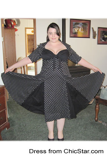 Retro Polka-Dot Swing Dress