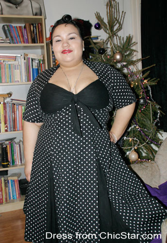 Retro Polka-Dot Swing Dress