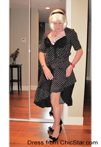 Retro Polka-Dot Swing Dress