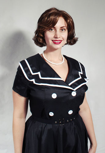 Vintage Sailor Flared Dress