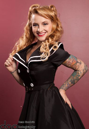 Vintage Sailor Flared Dress