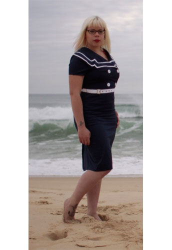 Vintage Sailor Pencil Cotton Dress