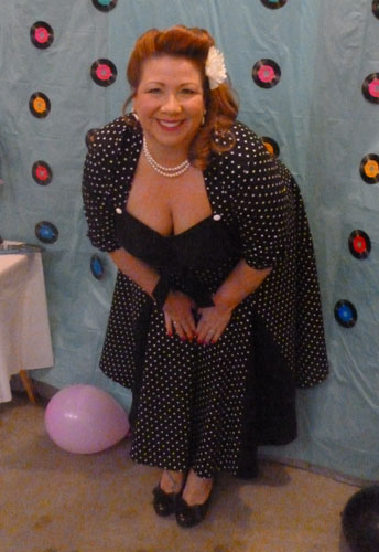 Retro Polka-Dot Swing Dress