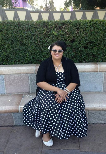 Plus-size Polka-Dot Belted Pleat Dress