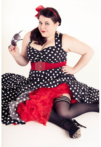 50's Style Rockabilly Polka-Dot Halter Dress