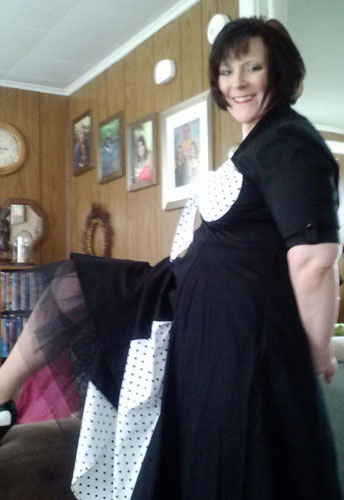 Retro Polka-Dot Swing Dress