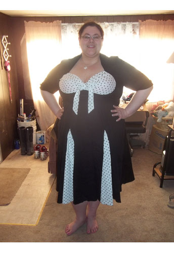 Retro Polka-Dot Swing Dress