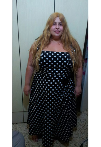 Polka-Dot Belted Pleat Dress