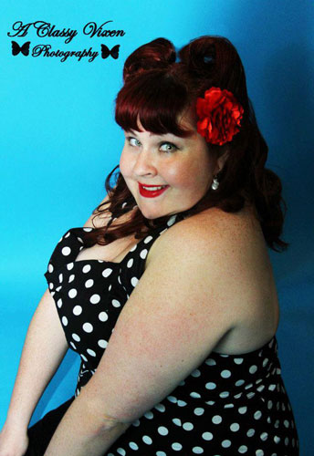 Plus-Size Rockabilly Polka-Dot Halter Top