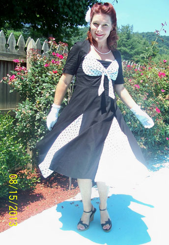 Retro Polka-Dot Swing Dress