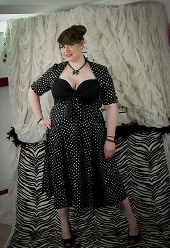 Retro Polka-Dot Swing Dress