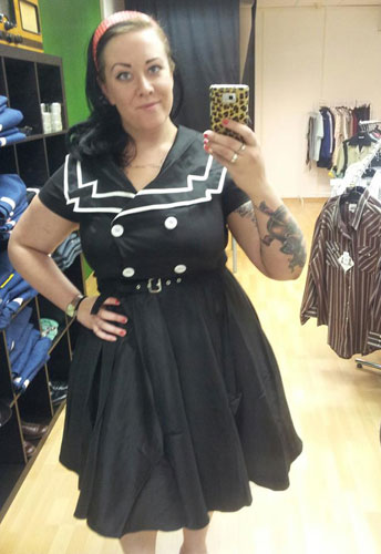 Vintage Sailor Flared Dress