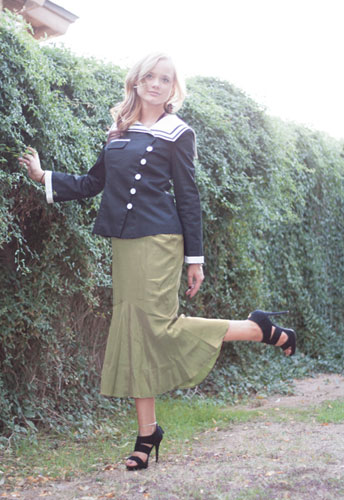 Pin-Up High-Waist Fishtail Skirt