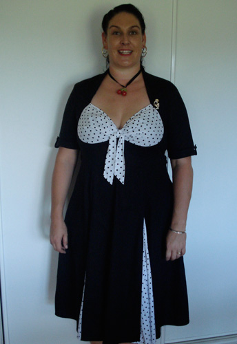 Retro Polka-Dot Swing Dress