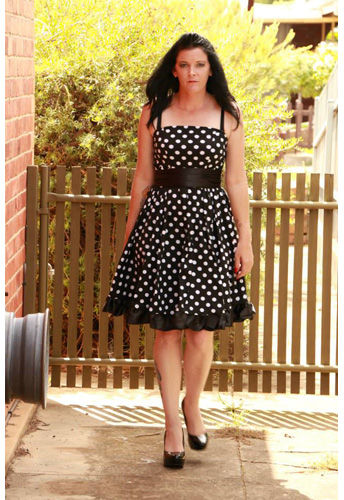 Bowknot Polka-dot Dress