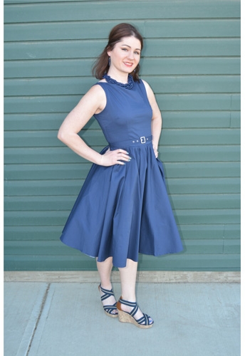 Sleeveless Belted Dress