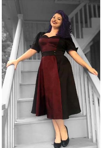 Contrast Swing Dress