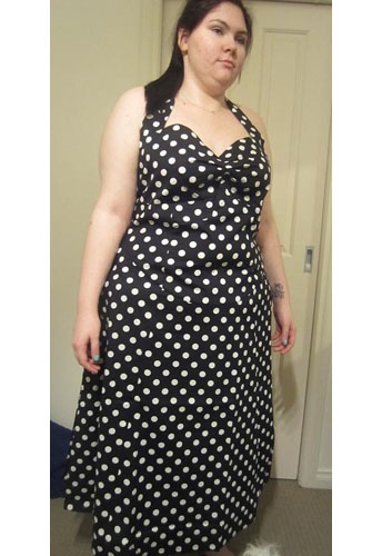 50's Style Rockabilly Polka-Dot Halter Dress